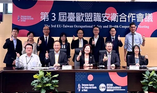 Former Minister Hsu Ming-chun led members of Taiwan’s OSHA, ILOSH, and COAPRE to attend the EU-Taiwan Occupational Safety and Health Cooperation Meeting.