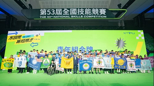 Vice Premier Cheng Wen-tsan and Minister of Labor Hsu Ming-chun encouraged the participants of the 53rd National Skills Competition
