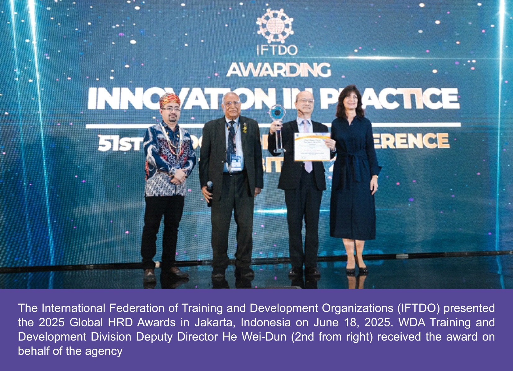 Ministry of Labor's Workforce Development Agency Recognized at IFTDO Global HRD Awards 2025 Ministry of Labor's Workforce Development Agency Recognized at IFTDO Global HRD Awards 2025