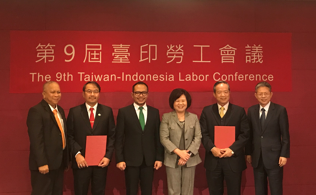 9th Taiwan-Indonesian Labor Conference held in Taiwan and both sides sign memorandum to expand cooperation